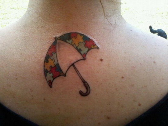 Umbrella tattoo design, idea 20