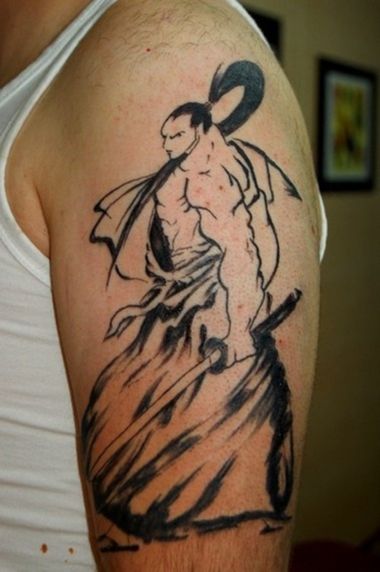 Samurai tattoo design, idea 17