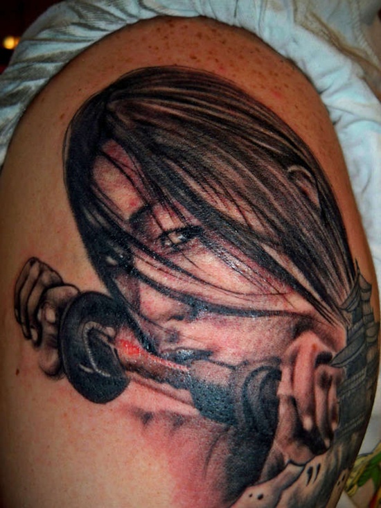 Samurai tattoo design, idea 20