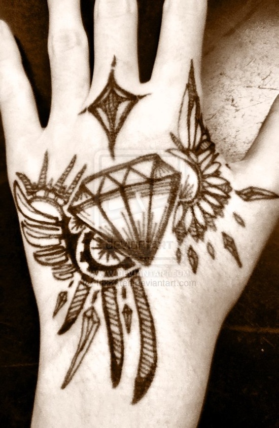 Diamond tattoo design, idea 18