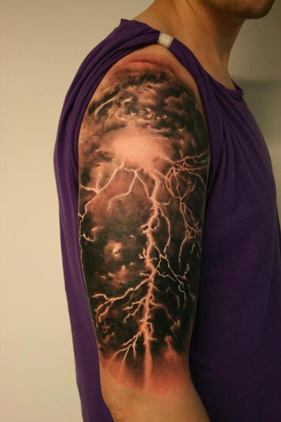 Lightning tattoo design, idea 9