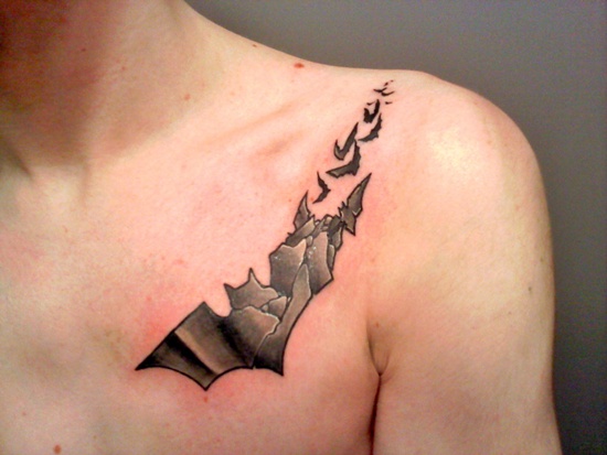 Bat tattoo design, idea 18