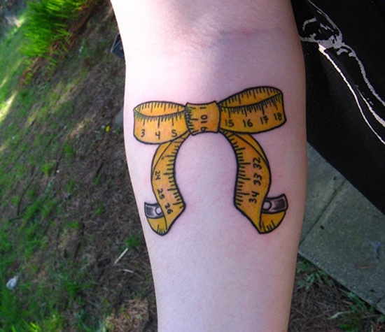 Ribbon tattoos design, idea 21
