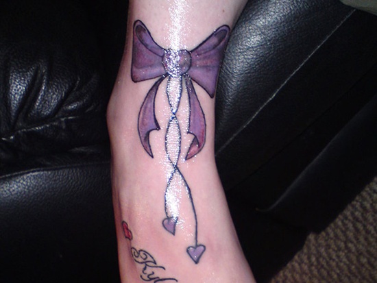 Ribbon tattoos design, idea 22