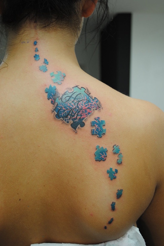 Puzzle tattoo design, idea 4