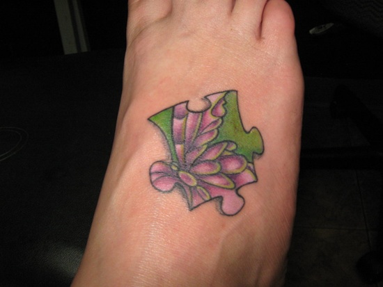 Puzzle tattoo design, idea 6