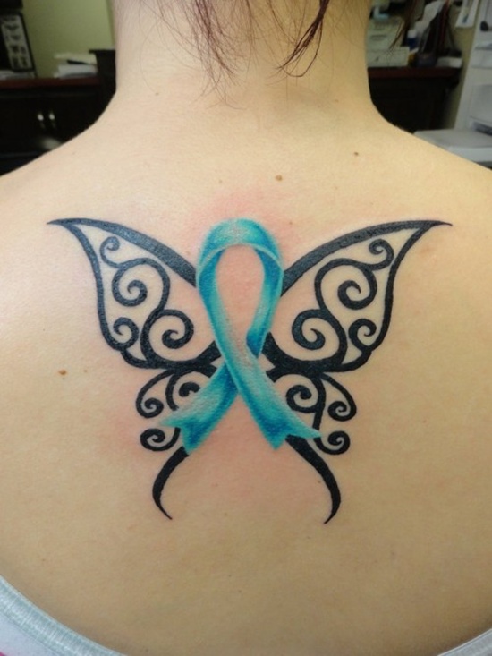 Ribbon tattoos design, idea 23