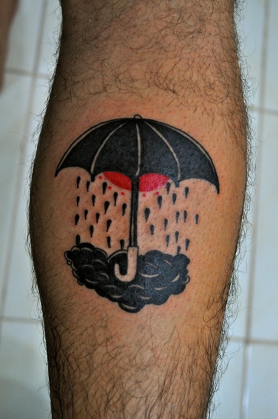 Umbrella tattoo design, idea 4
