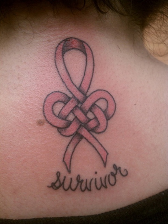 Ribbon tattoos design, idea 2