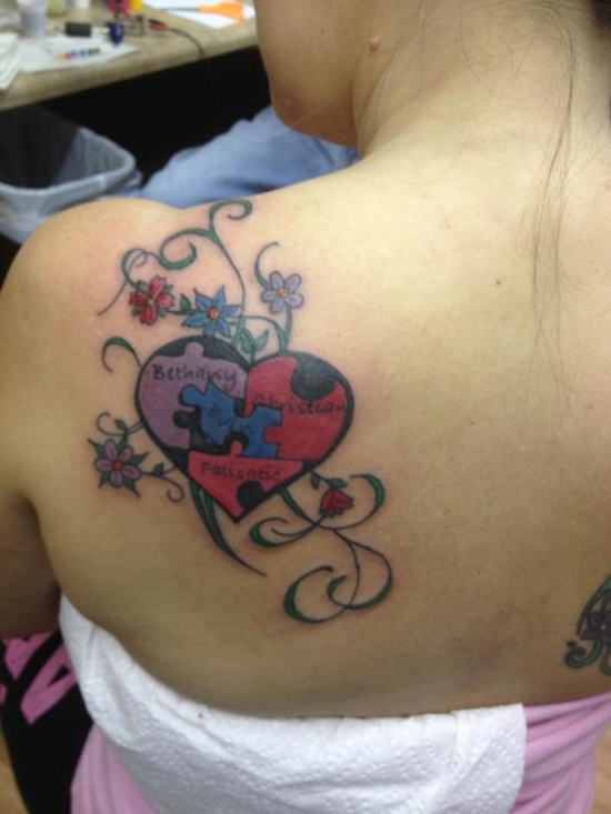 Puzzle tattoo design, idea 5