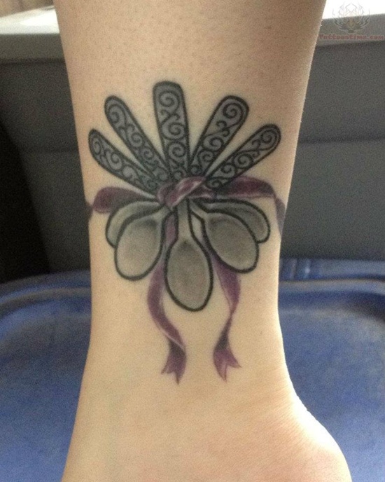 Ribbon tattoos design, idea 24