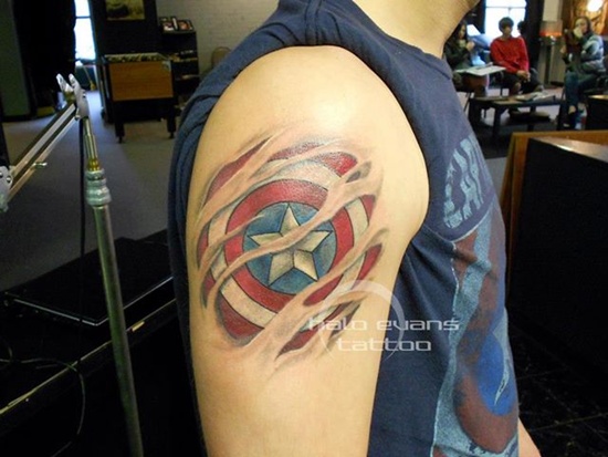 Shield tattoo design, idea 23