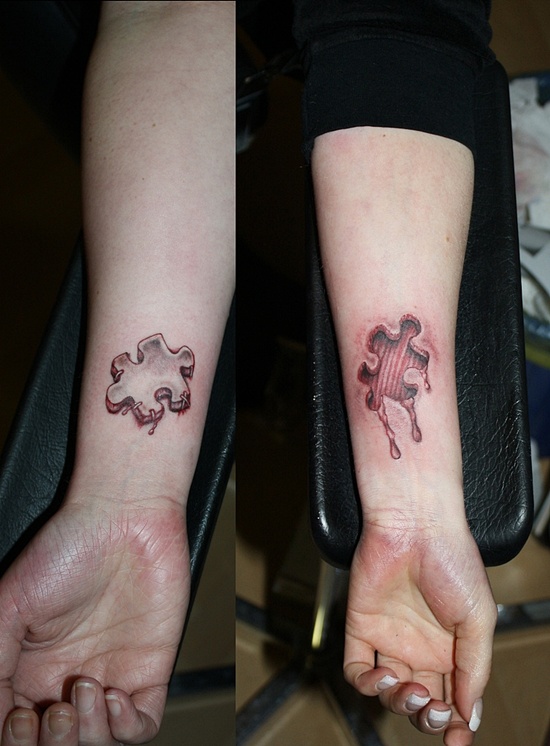 Puzzle tattoo design, idea 23