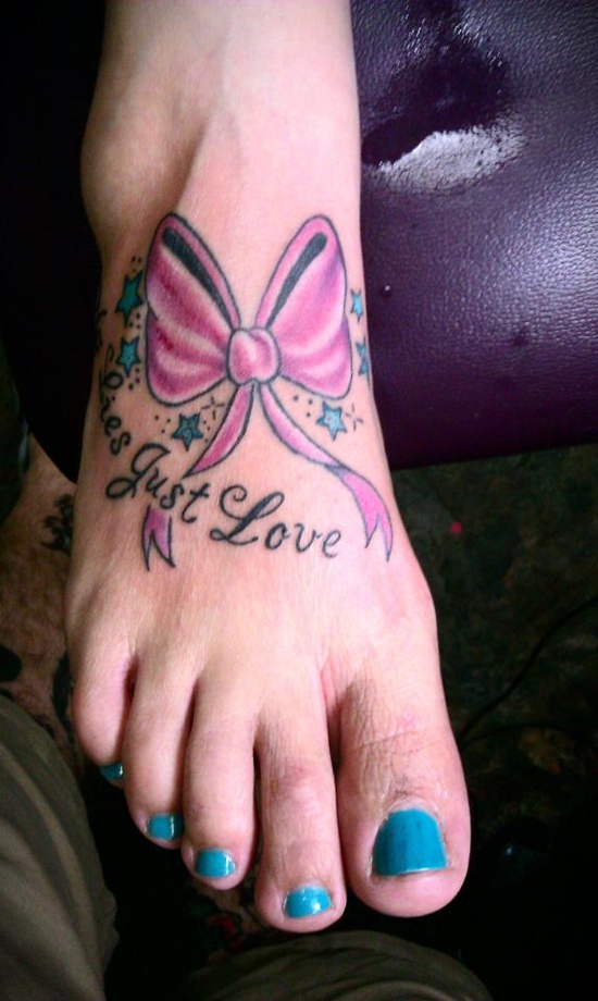 Ribbon tattoos design, idea 5