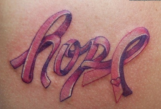 Ribbon tattoos design, idea 25