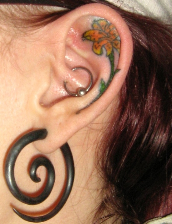 Tiger lily tattoos design, idea 23