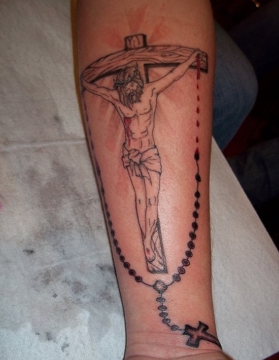 Crucifix tattoo design, idea 23