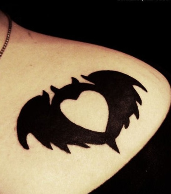 Bat tattoo design, idea 21