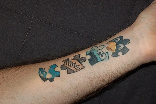 Puzzle tattoo design, idea 24