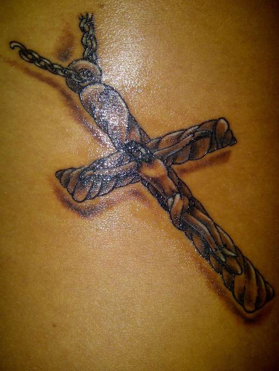 Crucifix tattoo design, idea 24
