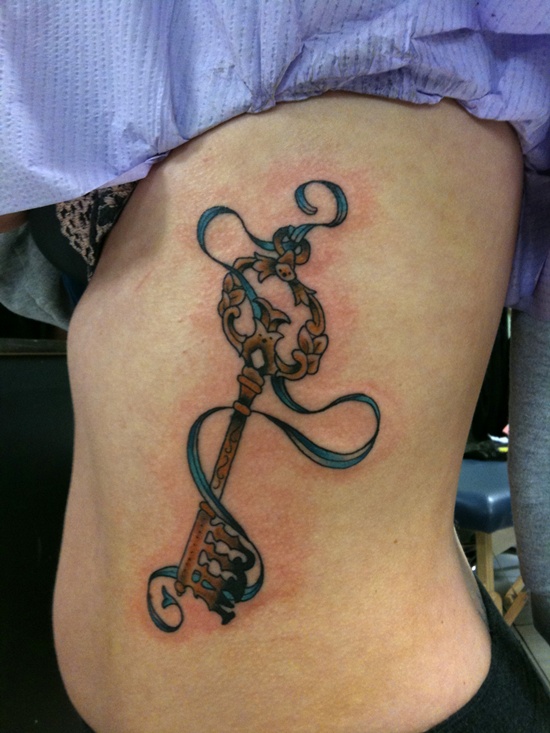 Ribbon tattoos design, idea 26
