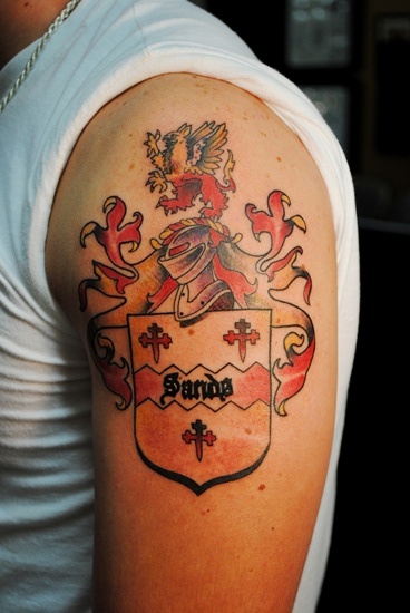 Shield tattoo design, idea 25
