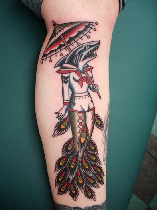 Umbrella tattoo design, idea 25