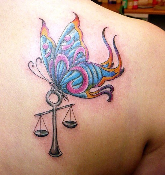 Libra sign tattoo design, idea 27