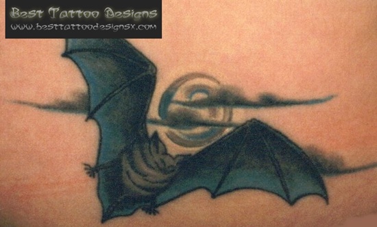 Bat tattoo design, idea 24