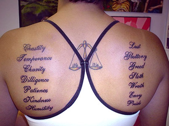 Libra sign tattoo design, idea 29