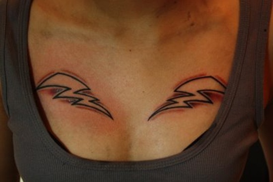 Lightning tattoo design, idea 33