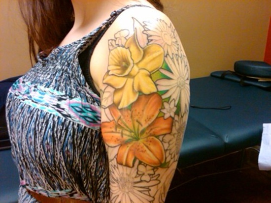 Daffodil tattoo design, idea 30