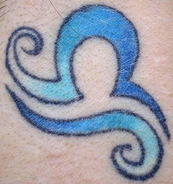 Libra sign tattoo design, idea 30