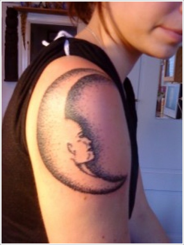 Moon tattoo design, idea 30