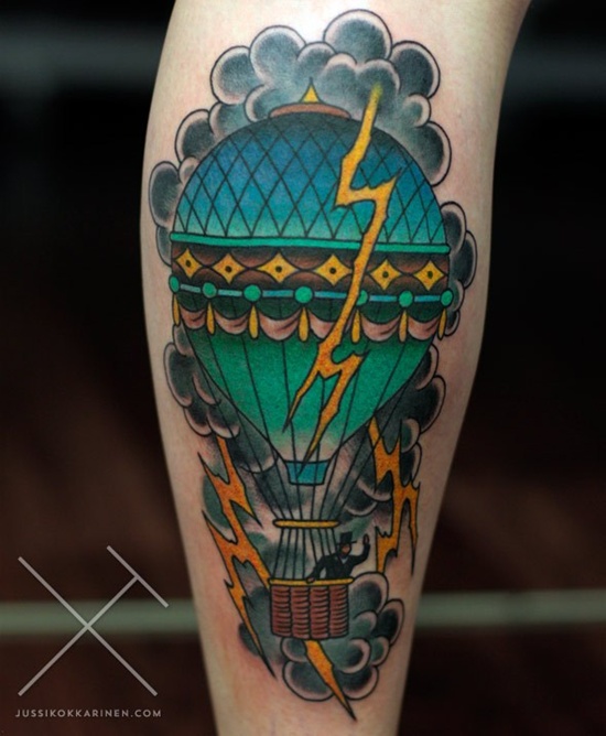 Lightning tattoo design, idea 4