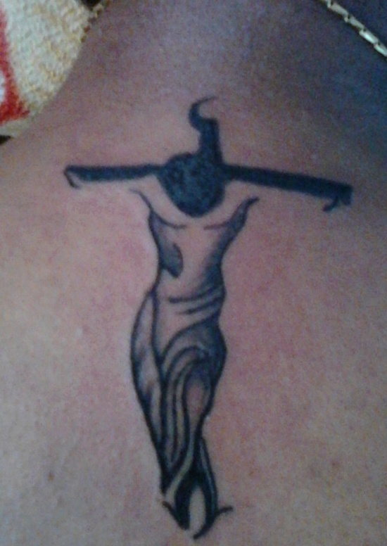 Crucifix tattoo design, idea 5
