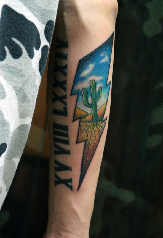 Lightning tattoo design, idea 8