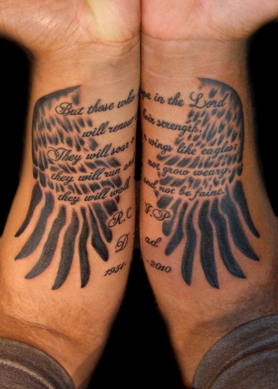 Wings tattoo design, idea 32