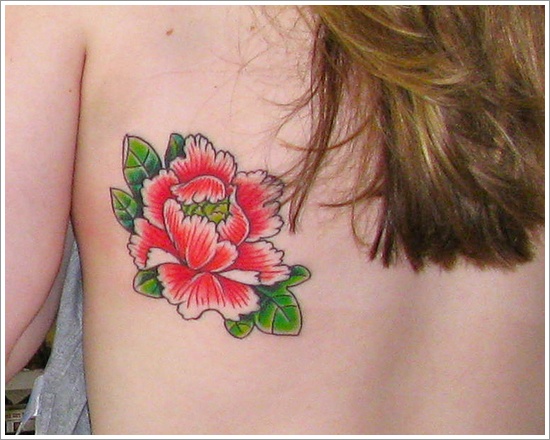 Peony tattoo design, idea 8