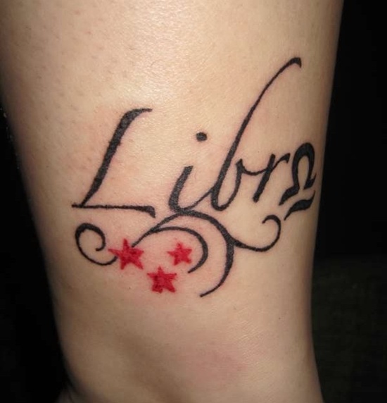 Libra sign tattoo design, idea 34