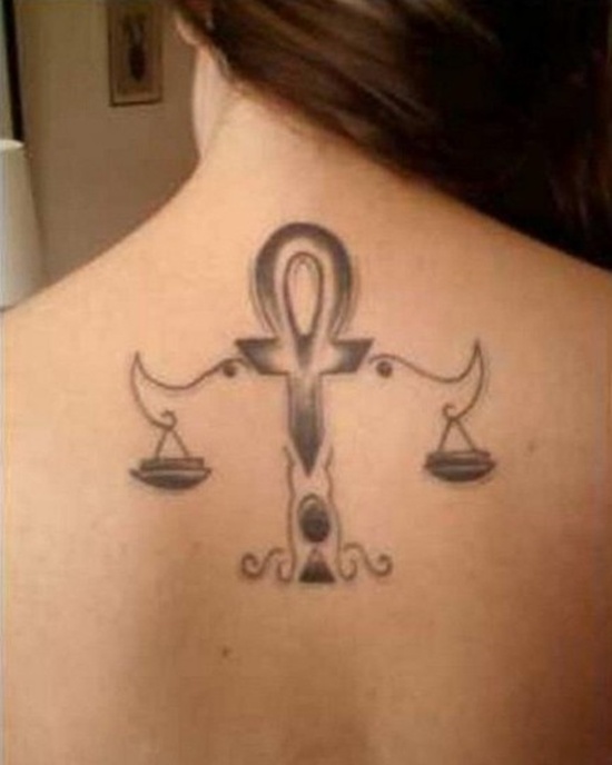 Libra sign tattoo design, idea 9