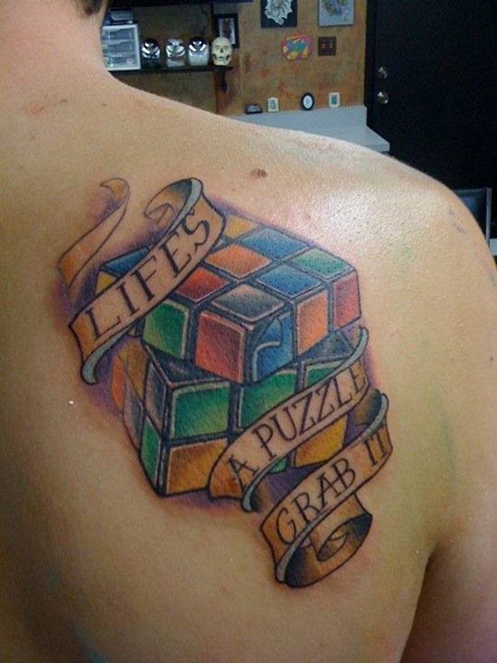 Puzzle tattoo design, idea 1