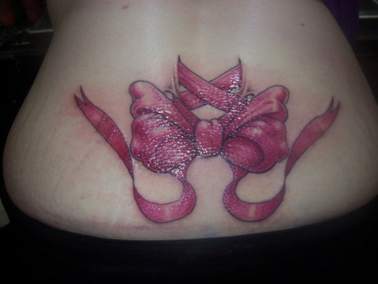 Ribbon tattoos design, idea 7