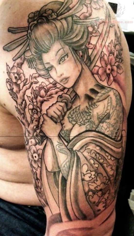 Samurai tattoo design, idea 13