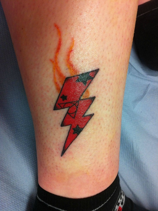 Lightning tattoo design, idea 2
