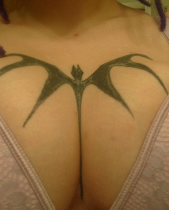 Bat tattoo design, idea 6