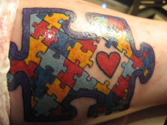 Puzzle tattoo design, idea 8