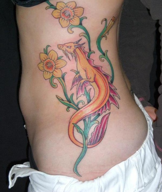 Daffodil tattoo design, idea 9