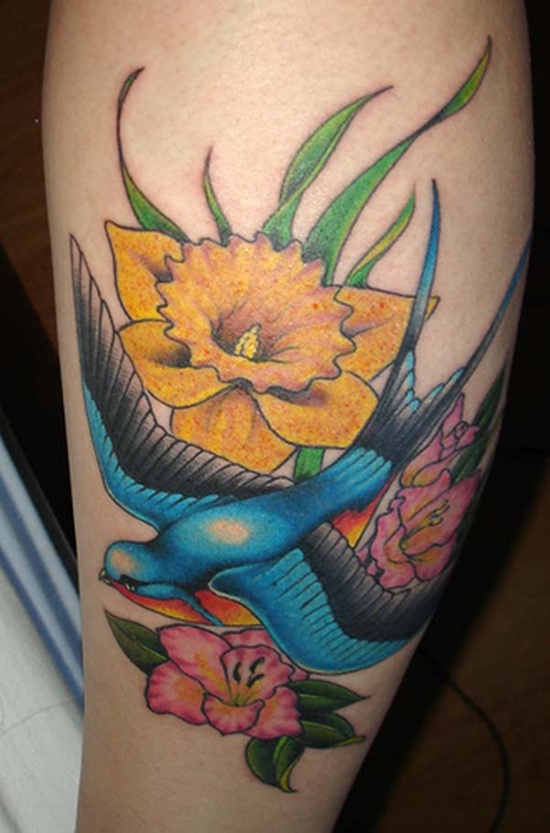 Daffodil tattoo design, idea 12