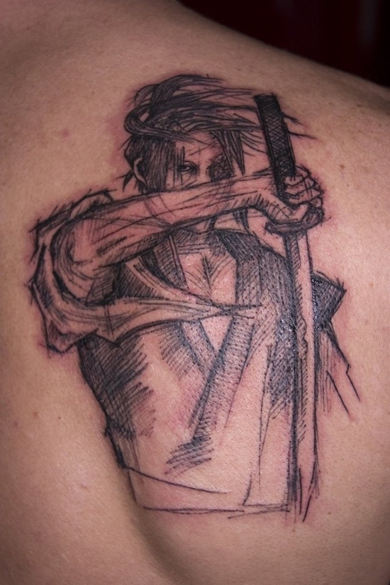 Samurai tattoo design, idea 11
